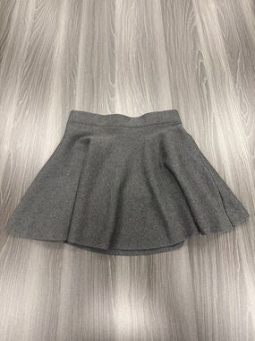 She + Sky Gray Circle Mini Flared Skater Skirt Size Small
